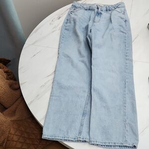 Light Wash Denim High Rise Straight Leg